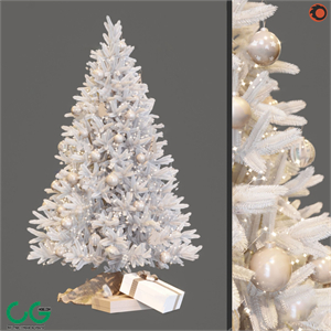 Modern Christmas tree gift box Mei Chen 3d model